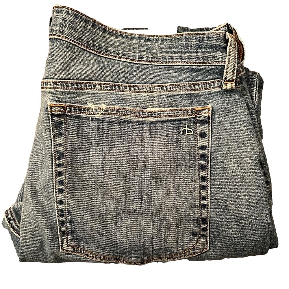 Rag & Bone Women's Dre Low Rise Slim Boyfriend Jeans Sz 32 Stretch Denim Comfort